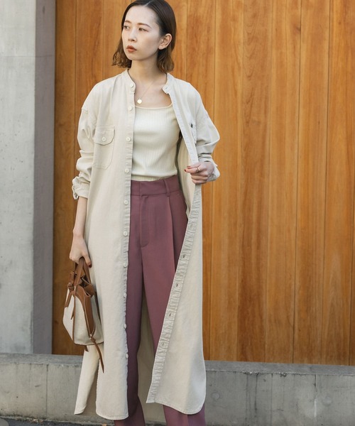 URBAN RESEARCH ROSSO（アーバンリサーチロッソ）の「『別注』Lee×ROSSO WORK DRESS（ワンピース・レディース・ベージュ/インディゴブルー・FREE）」の7枚目の写真