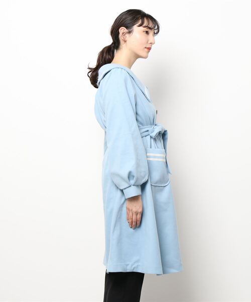 美品　axes femme POETIQUE / ダッフルコート　M フリル axes femme アクシーズファム ダッフルコート 刺繍 M ネイビー