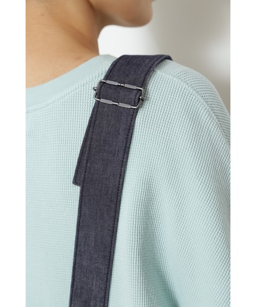 human woman（ヒューマンウーマン）の「◆デニムサロペット（サロペット/オーバーオール・レディース・ネイビー・MEDIUM）」の2枚目の写真