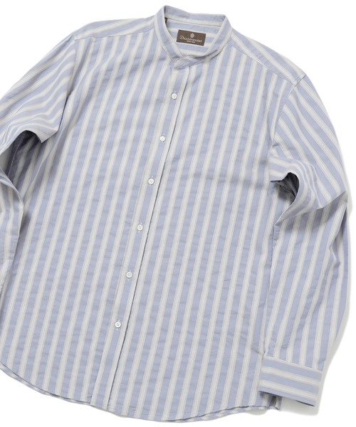 MEN'S BIGI（メンズビギ）の「＜GETZNER/ゲッツナー＞ドビーストライプシャツ　made in japan（シャツ/ブラウス・メンズ・レッド/ブルー・01/02/03）」の2枚目の写真