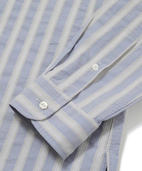 MEN'S BIGI（メンズビギ）の「＜GETZNER/ゲッツナー＞ドビーストライプシャツ　made in japan（シャツ/ブラウス・メンズ・レッド/ブルー・01/02/03）」の12枚目の写真