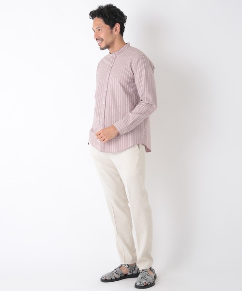 MEN'S BIGI（メンズビギ）の「＜GETZNER/ゲッツナー＞ドビーストライプシャツ　made in japan（シャツ/ブラウス・メンズ・レッド/ブルー・01/02/03）」の6枚目の写真