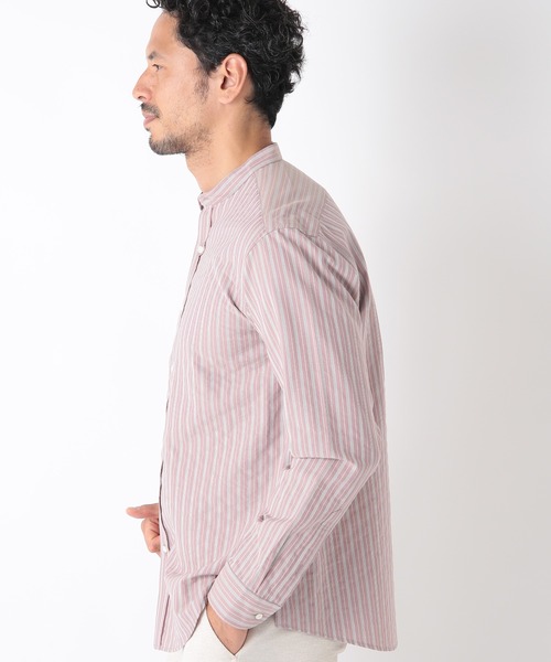 MEN'S BIGI（メンズビギ）の「＜GETZNER/ゲッツナー＞ドビーストライプシャツ　made in japan（シャツ/ブラウス・メンズ・レッド/ブルー・01/02/03）」の8枚目の写真