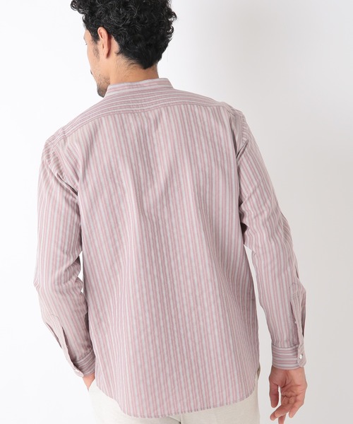 MEN'S BIGI（メンズビギ）の「＜GETZNER/ゲッツナー＞ドビーストライプシャツ　made in japan（シャツ/ブラウス・メンズ・レッド/ブルー・01/02/03）」の10枚目の写真