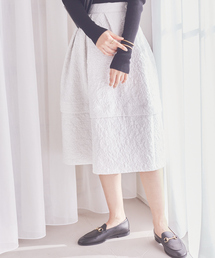 Rouge vif | ふくれジャガードスカート(スカート)