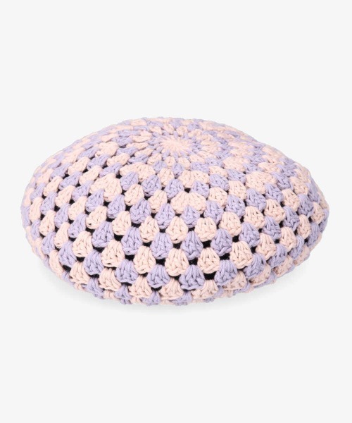 arth(アース)の「arth Hand Knit Crochet Beret(ハンチング/ベレー帽・レディース・ネイビー/レッド/ピンク・FREE)」の3枚目の写真