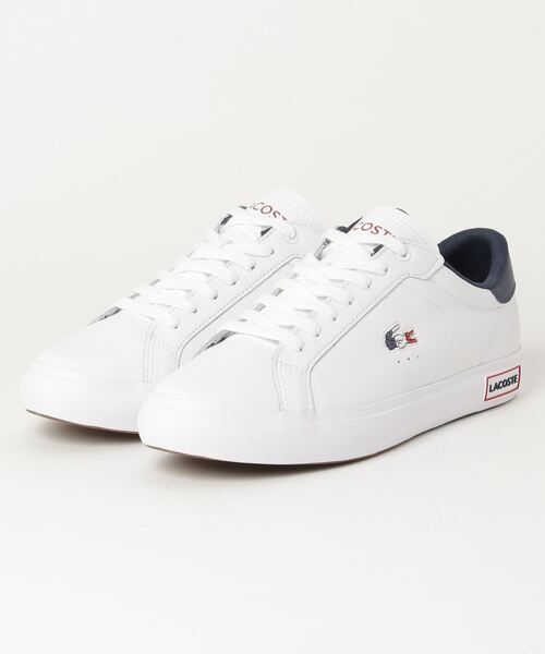 LACOSTE(ラコステ)の「LACOSTE/ラコステ スニーカー POWERCOURT TRI 1/パワーズコート TRI 1 カジュアル スニーカー SM00343(スニーカー・メンズ・ホワイト×レッド・26.5cm/27.0cm/25.5cm/26.0cm/28.0cm)」の6枚目の写真
