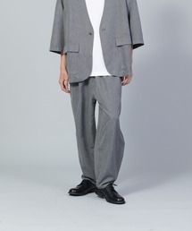 【UNIIT/ユニット】テックリネンルーズ7分丈パンツ ワイドパンツ バギーボトム バルーンシルエット