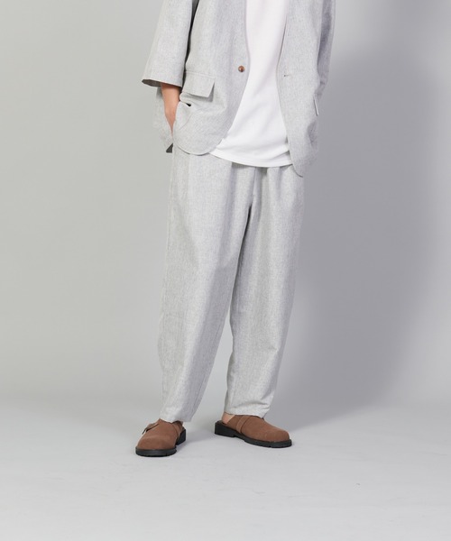 UNIIT(ユニット)の「【UNIIT/ユニット】テックリネンルーズ7分丈パンツ ワイドパンツ バギーボトム バルーンシルエット(その他パンツ・メンズ・ブルー/チャコールグレー/グレー・LARGE/MEDIUM/SMALL)」の15枚目の写真