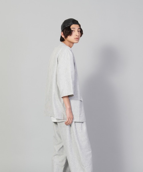 UNIIT(ユニット)の「【UNIIT/ユニット】テックリネンルーズ7分丈パンツ ワイドパンツ バギーボトム バルーンシルエット(その他パンツ・メンズ・ブルー/チャコールグレー/グレー・LARGE/MEDIUM/SMALL)」の9枚目の写真