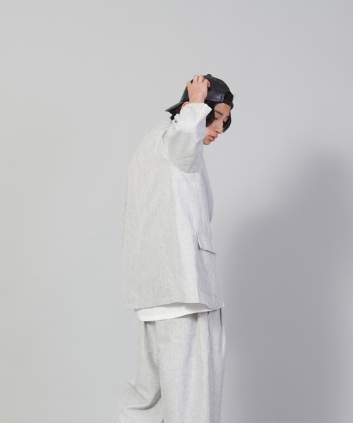 UNIIT(ユニット)の「【UNIIT/ユニット】テックリネンルーズ7分丈パンツ ワイドパンツ バギーボトム バルーンシルエット(その他パンツ・メンズ・ブルー/チャコールグレー/グレー・LARGE/MEDIUM/SMALL)」の10枚目の写真