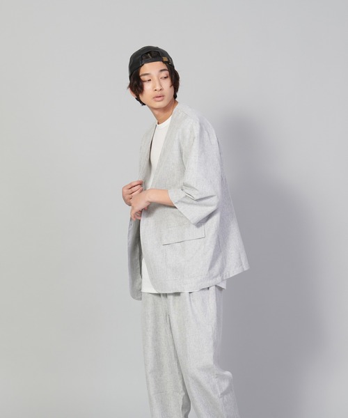 UNIIT(ユニット)の「【UNIIT/ユニット】テックリネンルーズ7分丈パンツ ワイドパンツ バギーボトム バルーンシルエット(その他パンツ・メンズ・ブルー/チャコールグレー/グレー・LARGE/MEDIUM/SMALL)」の11枚目の写真