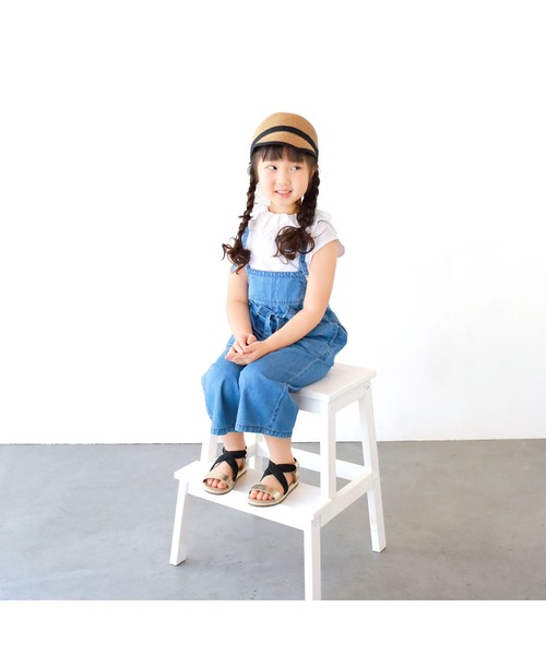 L.COPECK(エルコペック)の「ライトデニムサロペットワイドパンツ(デニムパンツ・キッズ・ブルー系その他/ブルー・100cm/140cm/120cm/110cm/130cm)」の5枚目の写真