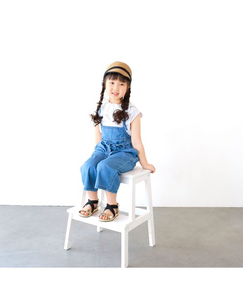 L.COPECK(エルコペック)の「ライトデニムサロペットワイドパンツ(デニムパンツ・キッズ・ブルー系その他/ブルー・100cm/140cm/120cm/110cm/130cm)」の6枚目の写真