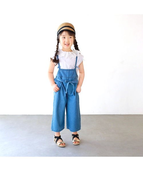 L.COPECK(エルコペック)の「ライトデニムサロペットワイドパンツ(デニムパンツ・キッズ・ブルー系その他/ブルー・100cm/140cm/120cm/110cm/130cm)」の9枚目の写真