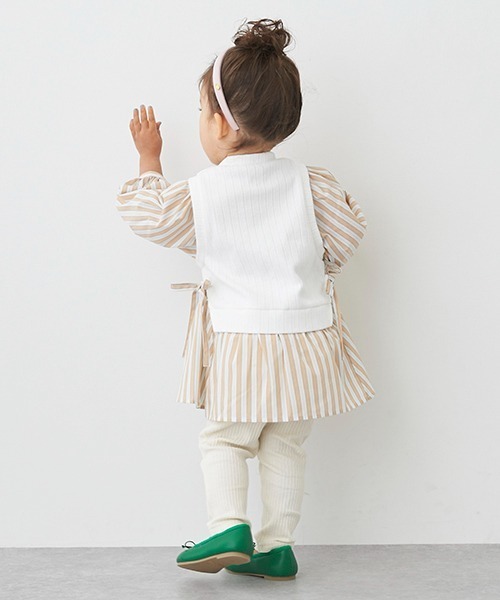 petit main（プティマイン）の「【リンク】ベストドッキングブラウス（シャツ/ブラウス・キッズ・ネイビー/オフホワイト・130cm/90cm/120cm/80ｃｍ/100cm/110cm）」の14枚目の写真
