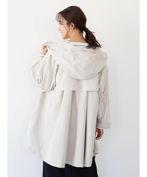 CRAFT STANDARD BOUTIQUE(クラフトスタンダードブティック)の「ギャザースリーブフードコート *(ブルゾン・レディース・ブラック/ライトベージュ・FREE)」の9枚目の写真