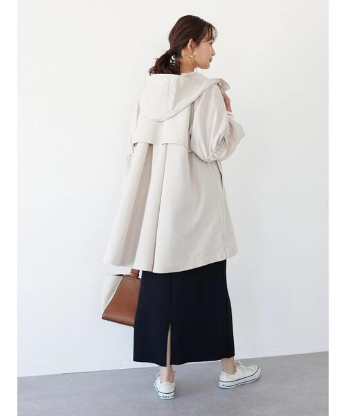 CRAFT STANDARD BOUTIQUE(クラフトスタンダードブティック)の「ギャザースリーブフードコート *(ブルゾン・レディース・ブラック/ライトベージュ・FREE)」の13枚目の写真