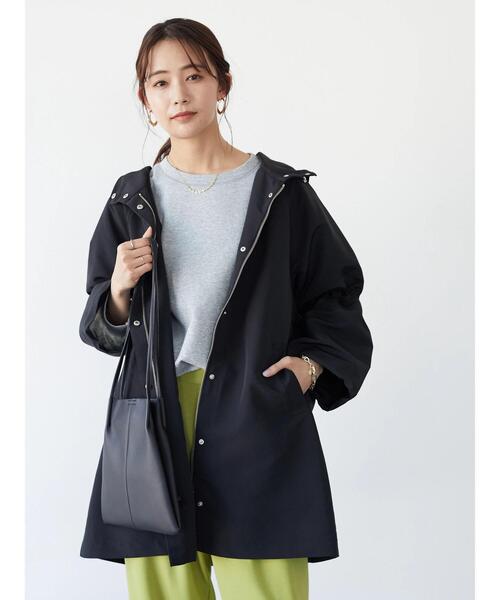 CRAFT STANDARD BOUTIQUE(クラフトスタンダードブティック)の「ギャザースリーブフードコート *(ブルゾン・レディース・ブラック/ライトベージュ・FREE)」の14枚目の写真