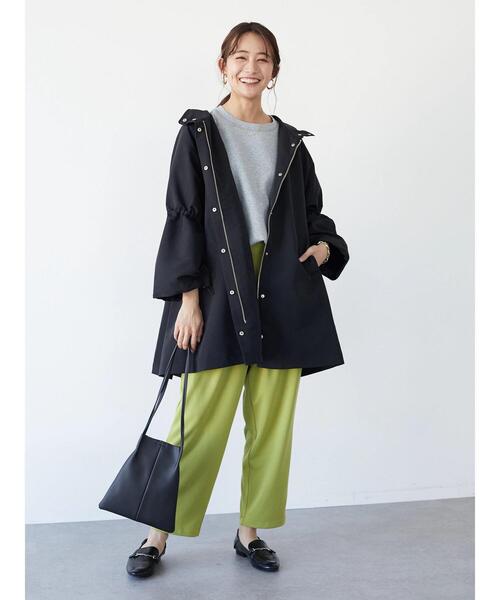CRAFT STANDARD BOUTIQUE(クラフトスタンダードブティック)の「ギャザースリーブフードコート *(ブルゾン・レディース・ブラック/ライトベージュ・FREE)」の17枚目の写真