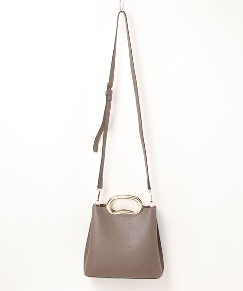 SALON de RUBAN（サロンドルヴァン）の「【SALON de RUBAN/サロン ド ルヴァン】 2wayハンドバッグ（ハンドバッグ・レディース・ベージュ/アイボリー/ミント/その他1/ライトピンク/ブラック/ダークグレー/パイソン/カーキ・FREE）」の4枚目の写真