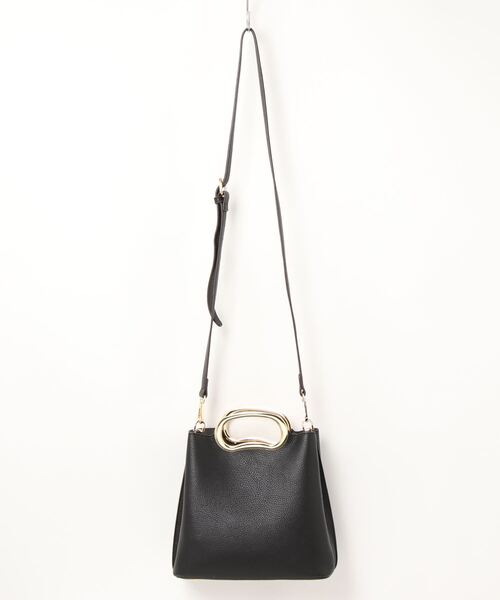 SALON de RUBAN（サロンドルヴァン）の「【SALON de RUBAN/サロン ド ルヴァン】 2wayハンドバッグ（ハンドバッグ・レディース・ベージュ/アイボリー/ミント/その他1/ライトピンク/ブラック/ダークグレー/パイソン/カーキ・FREE）」の3枚目の写真