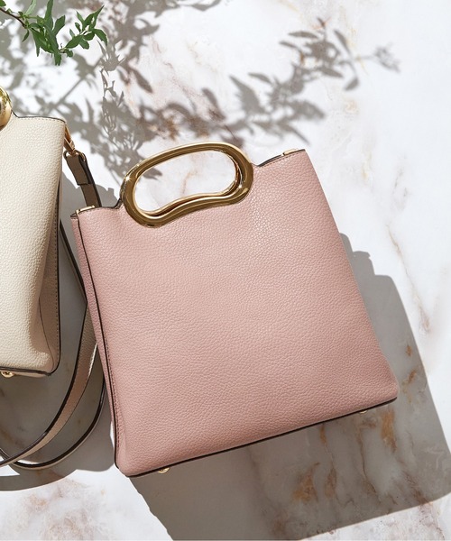 SALON de RUBAN（サロンドルヴァン）の「【SALON de RUBAN/サロン ド ルヴァン】 2wayハンドバッグ（ハンドバッグ・レディース・ベージュ/アイボリー/ミント/その他1/ライトピンク/ブラック/ダークグレー/パイソン/カーキ・FREE）」の7枚目の写真