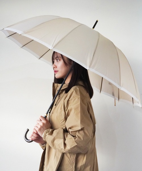 Port（ポート）の「【 Port / ポート 】 16本骨 シンプル デザイン 雨傘 ( 55cm )（長傘・レディース・ネイビー/パープル/ブルー/ベージュ/ラベンダー/ピンク系その他/ミント/ピンクベージュ/ブラック/グリーン/ピンク/グレー/ベージュ系その他/グリーン系その他/ブルー系その他/ブラック系その他/モスグリーン・FREE）」の5枚目の写真
