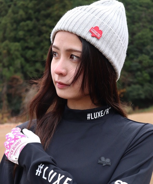 LUXE/R GOLF（ラグジュ ゴルフ）の「(RM)【LUXE/R GOLF】ラバーワッペン ニットキャップ（ニットキャップ/ビーニー・メンズ・チャコールグレー/ブラック/杢グレー・FREE）」の13枚目の写真
