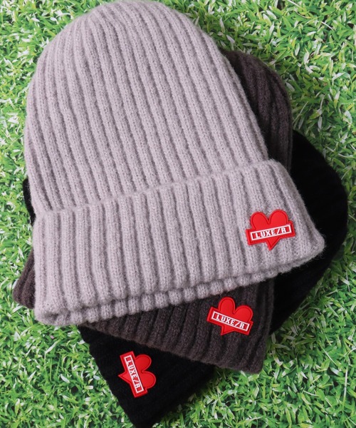LUXE/R GOLF（ラグジュ ゴルフ）の「(RM)【LUXE/R GOLF】ラバーワッペン ニットキャップ（ニットキャップ/ビーニー・メンズ・チャコールグレー/ブラック/杢グレー・FREE）」の20枚目の写真
