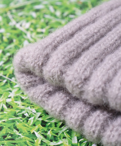 LUXE/R GOLF（ラグジュ ゴルフ）の「(RM)【LUXE/R GOLF】ラバーワッペン ニットキャップ（ニットキャップ/ビーニー・メンズ・チャコールグレー/ブラック/杢グレー・FREE）」の10枚目の写真