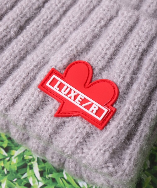 LUXE/R GOLF（ラグジュ ゴルフ）の「(RM)【LUXE/R GOLF】ラバーワッペン ニットキャップ（ニットキャップ/ビーニー・メンズ・チャコールグレー/ブラック/杢グレー・FREE）」の9枚目の写真