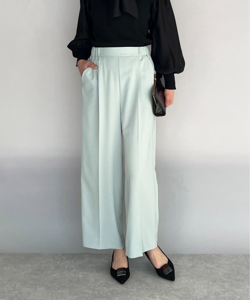 PICCIN（ピッチン）の「【日本製】センタープレスワイドイージーパンツ（その他パンツ・レディース・ブラック/ブルーグレー/グレイッシュベージュ・M）」の3枚目の写真