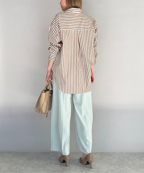 PICCIN（ピッチン）の「【日本製】センタープレスワイドイージーパンツ（その他パンツ・レディース・ブラック/ブルーグレー/グレイッシュベージュ・M）」の21枚目の写真