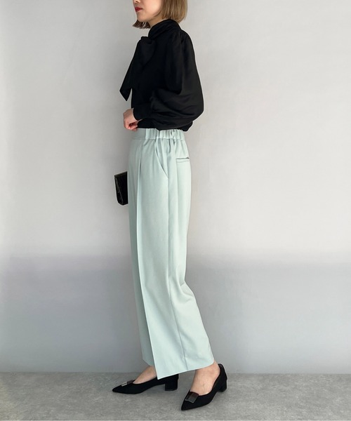 PICCIN（ピッチン）の「【日本製】センタープレスワイドイージーパンツ（その他パンツ・レディース・ブラック/ブルーグレー/グレイッシュベージュ・M）」の15枚目の写真