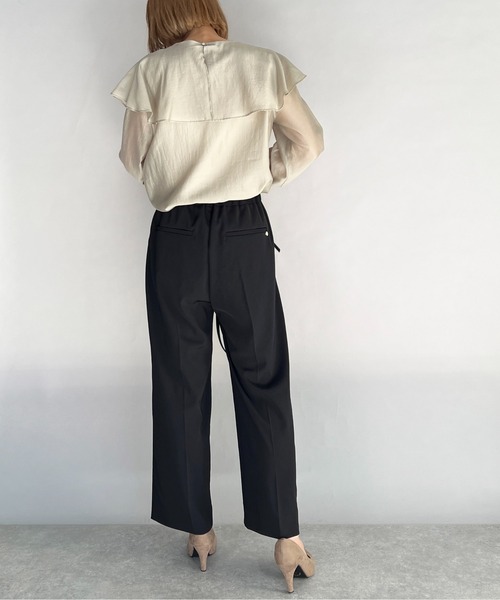 PICCIN（ピッチン）の「【日本製】センタープレスワイドイージーパンツ（その他パンツ・レディース・ブラック/ブルーグレー/グレイッシュベージュ・M）」の22枚目の写真