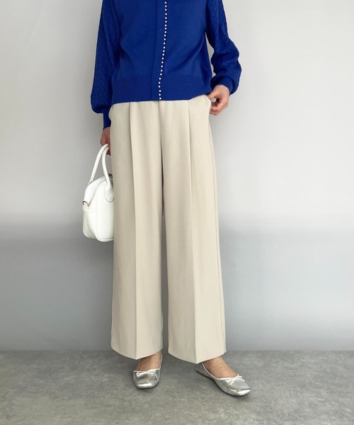 PICCIN（ピッチン）の「【日本製】センタープレスワイドイージーパンツ（その他パンツ・レディース・ブラック/ブルーグレー/グレイッシュベージュ・M）」の17枚目の写真