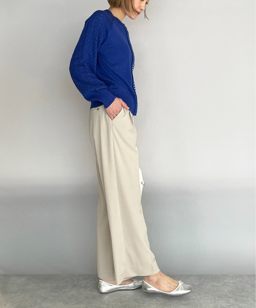 PICCIN（ピッチン）の「【日本製】センタープレスワイドイージーパンツ（その他パンツ・レディース・ブラック/ブルーグレー/グレイッシュベージュ・M）」の7枚目の写真