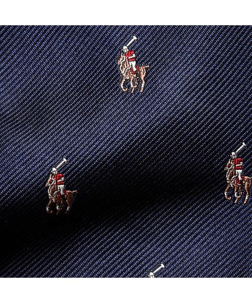 POLO RALPH LAUREN（ポロ ラルフ ローレン）の「Polo ポニー シルク ナロー タイ（ネクタイ・メンズ・ネイビー系1・ONE）」の3枚目の写真