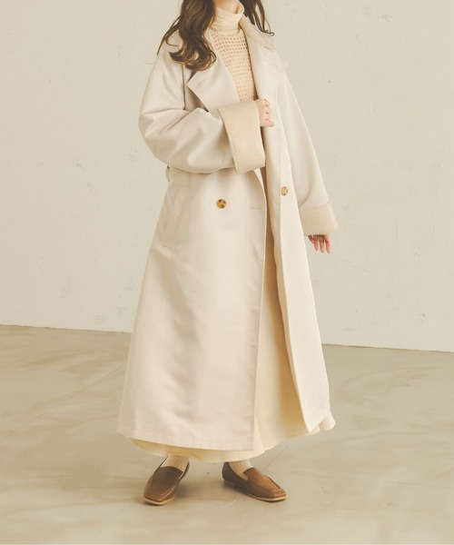 Ambre Neige（アンブルネージュ）の「配色トレンチコート／【WEB/EC限定商品】（トレンチコート・レディース・ベージュ/アイボリー・FREE）」の16枚目の写真