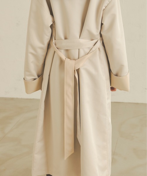 Ambre Neige（アンブルネージュ）の「配色トレンチコート／【WEB/EC限定商品】（トレンチコート・レディース・ベージュ/アイボリー・FREE）」の21枚目の写真