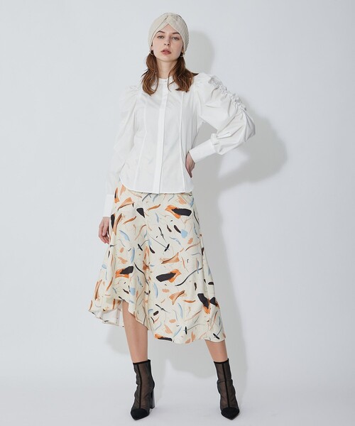 INella（イネラ）の「【INella/イネラ】ドローイングプリントスカート  