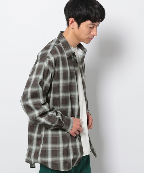 LAKOLE(ラコレ)の「プリントチェックシャツ / 265990(シャツ/ブラウス・メンズ・アイボリー/ブルー/ブラック・LARGE/MEDIUM)」の3枚目の写真