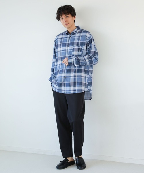 LAKOLE(ラコレ)の「プリントチェックシャツ / 265990(シャツ/ブラウス・メンズ・アイボリー/ブルー/ブラック・LARGE/MEDIUM)」の6枚目の写真