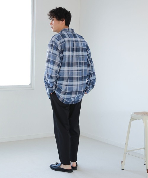 LAKOLE(ラコレ)の「プリントチェックシャツ / 265990(シャツ/ブラウス・メンズ・アイボリー/ブルー/ブラック・LARGE/MEDIUM)」の8枚目の写真