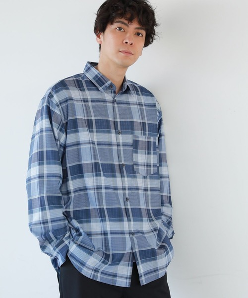 LAKOLE(ラコレ)の「プリントチェックシャツ / 265990(シャツ/ブラウス・メンズ・アイボリー/ブルー/ブラック・LARGE/MEDIUM)」の9枚目の写真
