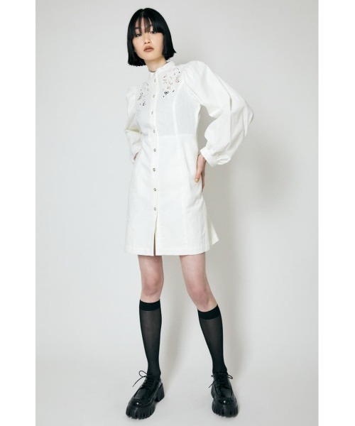 CUTWORKLACEMINIドレス