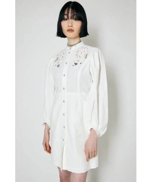 CUTWORKLACEMINIドレス