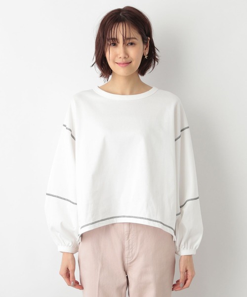GLOBAL WORK(グローバルワーク)の「袖ボリュームショートプルオーバー/267012(Tシャツ/カットソー・レディース・ホワイト/ライトグリーン/その他/ダークグレー・FREE)」の11枚目の写真