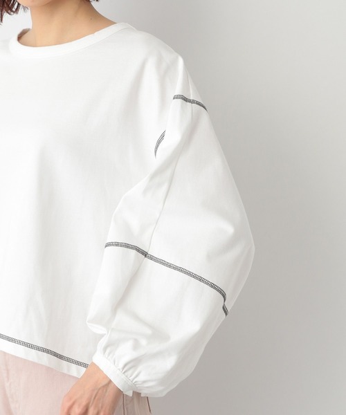 GLOBAL WORK(グローバルワーク)の「袖ボリュームショートプルオーバー/267012(Tシャツ/カットソー・レディース・ホワイト/ライトグリーン/その他/ダークグレー・FREE)」の15枚目の写真